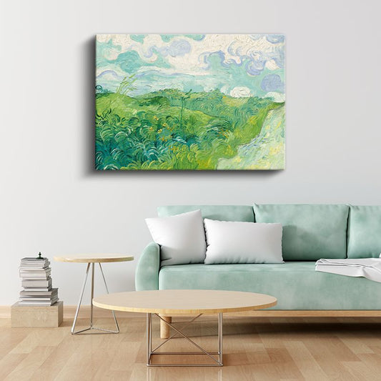 Vincent van Gogh - Yeşil Buğday Tarlası Kanvas Tablo