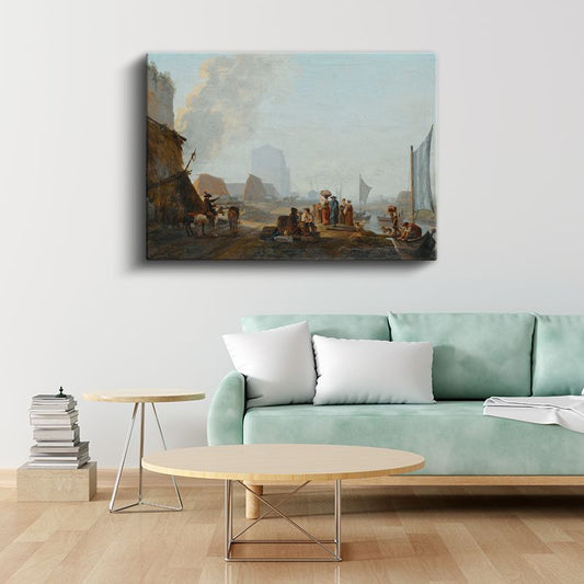 Aelbert Cuyp - Nehir Kıyısında Kanvas Tablo