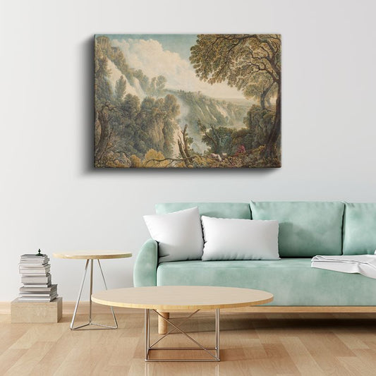 William Turner - Tivoli Şelaleleri Manzarası Kanvas Tablo