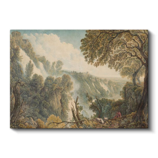 William Turner - Tivoli Şelaleleri Manzarası Kanvas Tablo