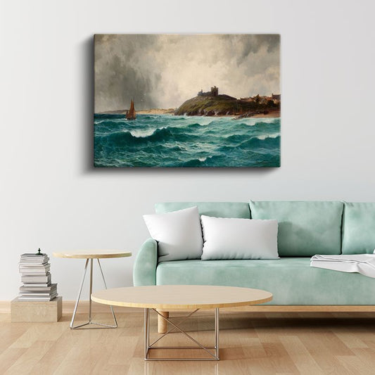 William Turner - Fırtınalı Deniz ve Kale Kanvas Tablo