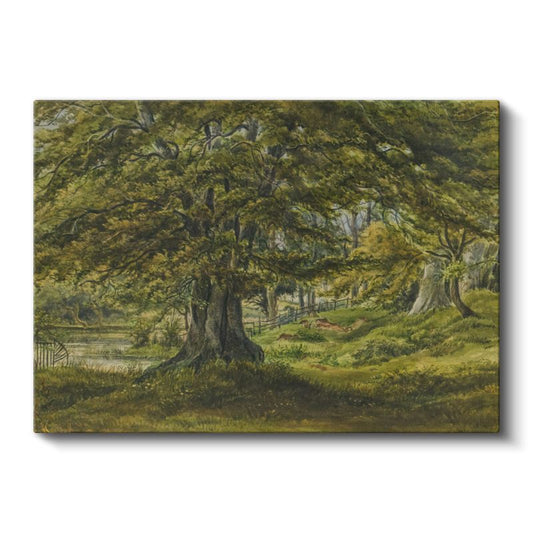 Samuel Palmer - Meşe Ağacı Manzarası Kanvas Tablo