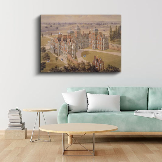 William Daniell - Aston Hall Malikânesi Kanvas Tablo