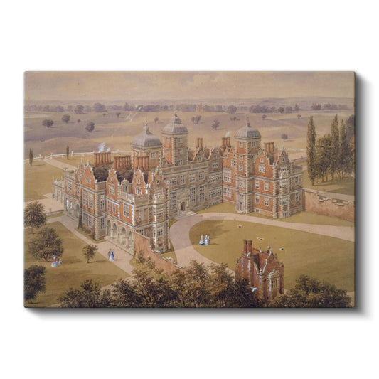 William Daniell - Aston Hall Malikânesi Kanvas Tablo