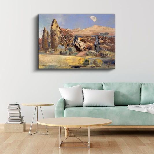 William Turner - Ay Işığında Kırsal Manzara Kanvas Tablo