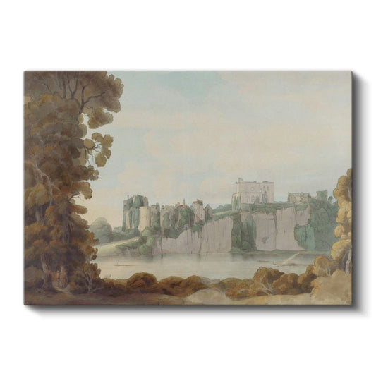 Thomas Girtin - Nehir Kıyısındaki Kale Kanvas Tablo
