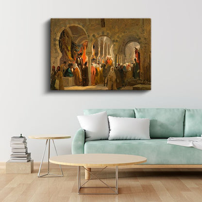 Alberto Pasini - Doğu Çarşısı Kanvas Tablo