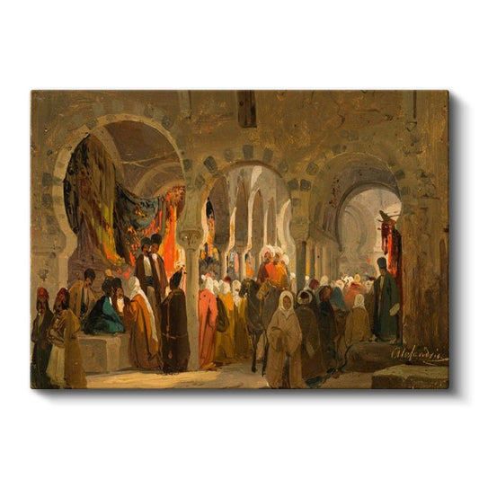 Alberto Pasini - Doğu Çarşısı Kanvas Tablo