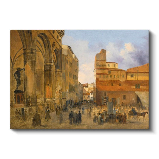 Richard Parkes Bonington - Floransa Meydanı Kanvas Tablo