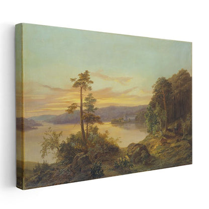 Albert Bierstadt - Göl Manzarası Kanvas Tablo