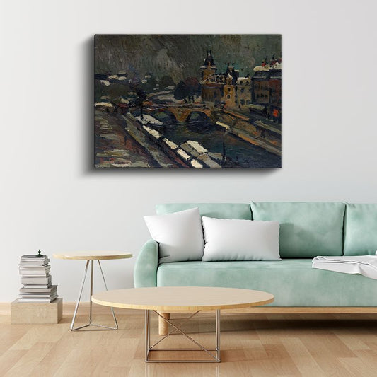 Tavik František Šimon - Paris Köprüsü Kanvas Tablo