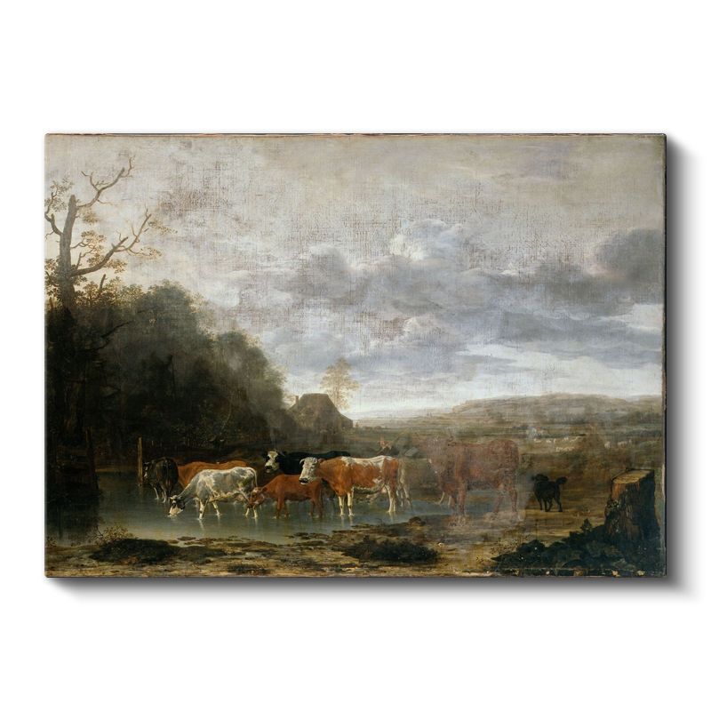 Aelbert Cuyp - Nehir Kenarında İnekler Kanvas Tablo