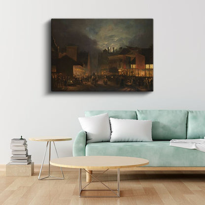 Abraham Cooper - Gece Pazarı Kanvas Tablo