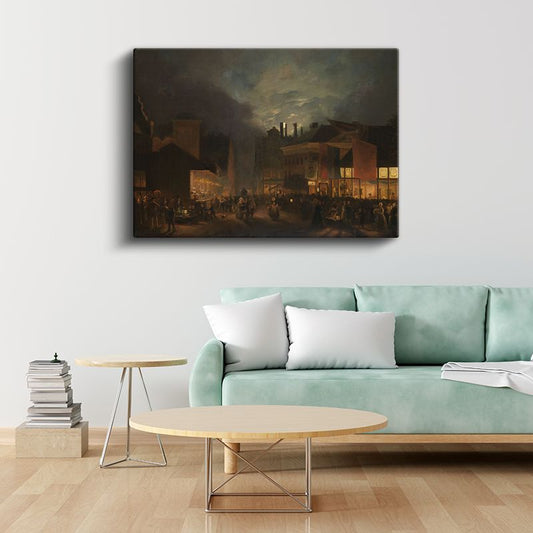 Abraham Cooper - Gece Pazarı Kanvas Tablo