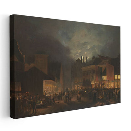 Abraham Cooper - Gece Pazarı Kanvas Tablo