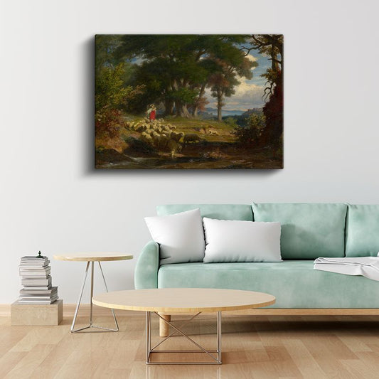 Thomas Gainsborough - Çoban ve Koyunlar Kanvas Tablo