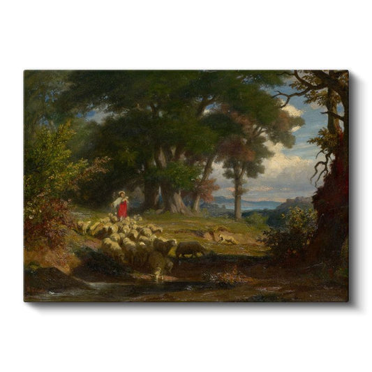 Thomas Gainsborough - Çoban ve Koyunlar Kanvas Tablo