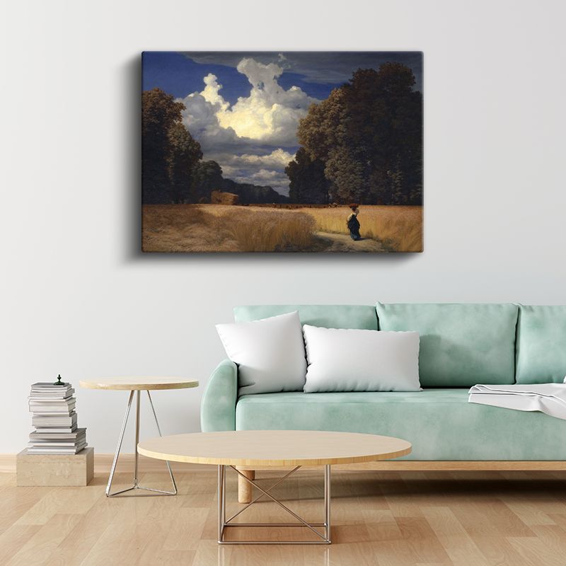 Albert Bierstadt - Bulutlu Manzara Kanvas Tablo