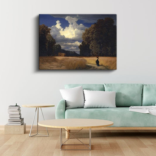 Albert Bierstadt - Bulutlu Manzara Kanvas Tablo