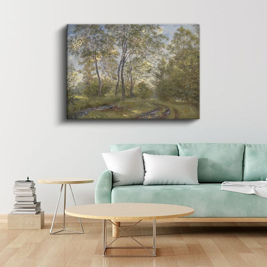 Alfred Sisley - Ağaçlık Patika Kanvas Tablo