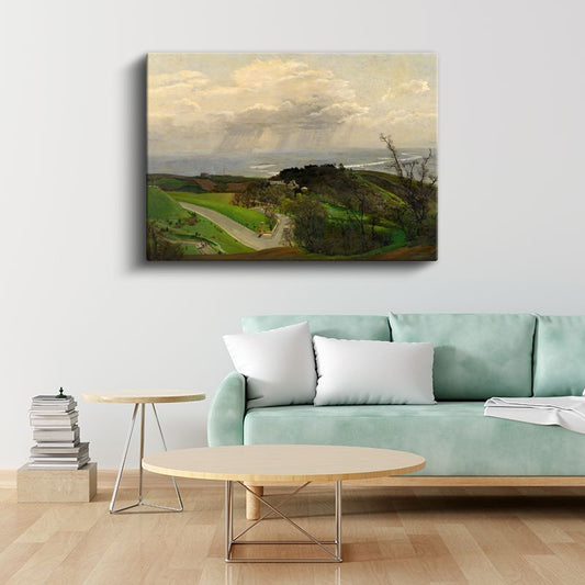 Thomas Moran - Kıyı Manzarası Kanvas Tablo