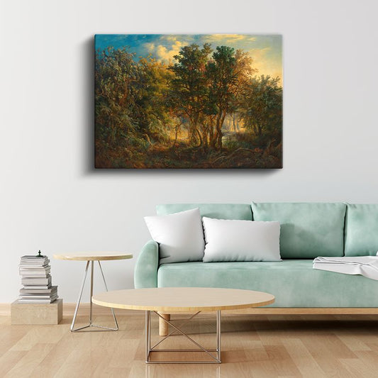 Theodore Rousseau - Orman Işıkları Kanvas Tablo