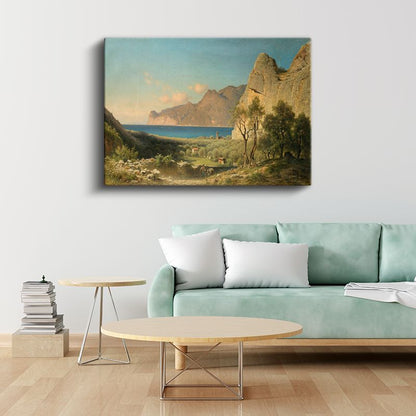 Albert Bierstadt - Akdeniz Kıyısı Kanvas Tablo