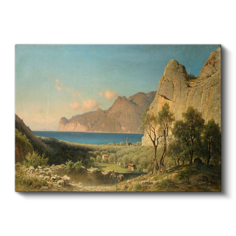Albert Bierstadt - Akdeniz Kıyısı Kanvas Tablo
