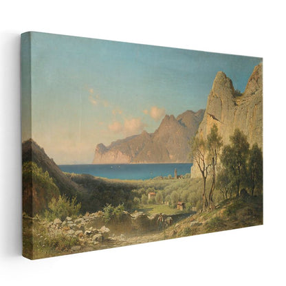 Albert Bierstadt - Akdeniz Kıyısı Kanvas Tablo