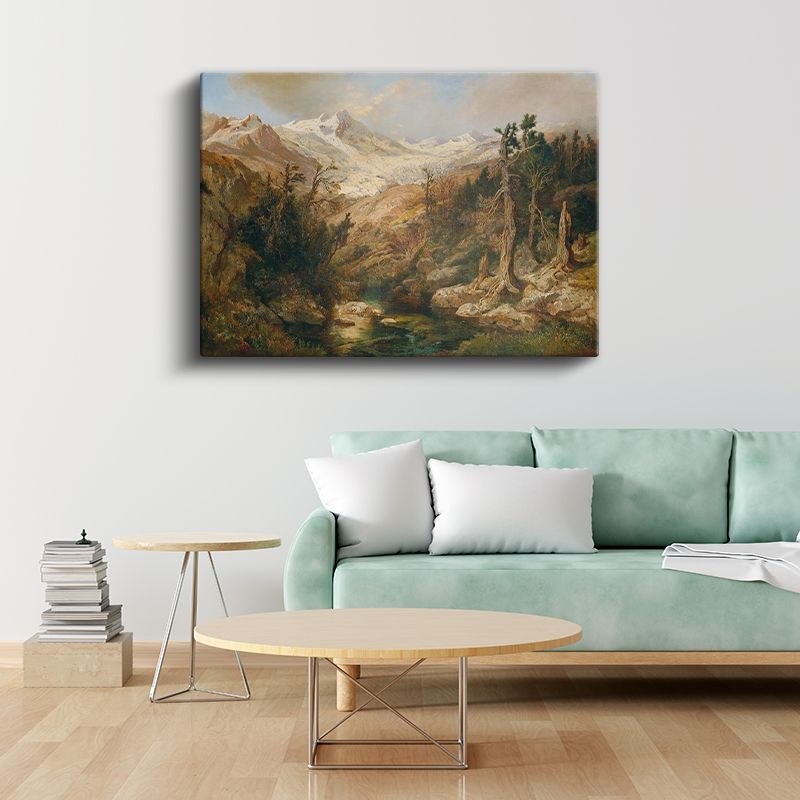 Albert Bierstadt - Dağ Manzarası Kanvas Tablo