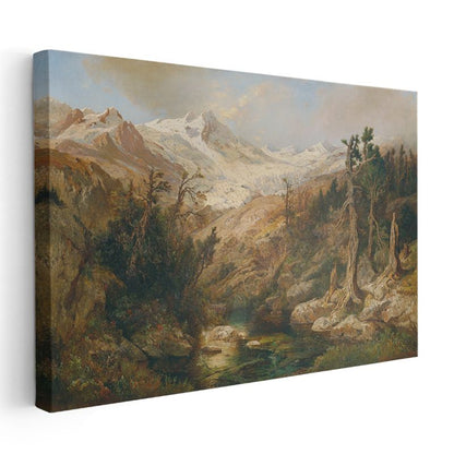 Albert Bierstadt - Dağ Manzarası Kanvas Tablo