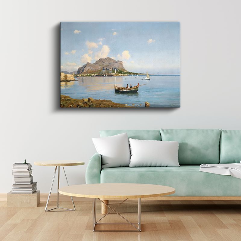 Alessandro Magnasco - Palermo Körfezi Manzarası Kanvas Tablo