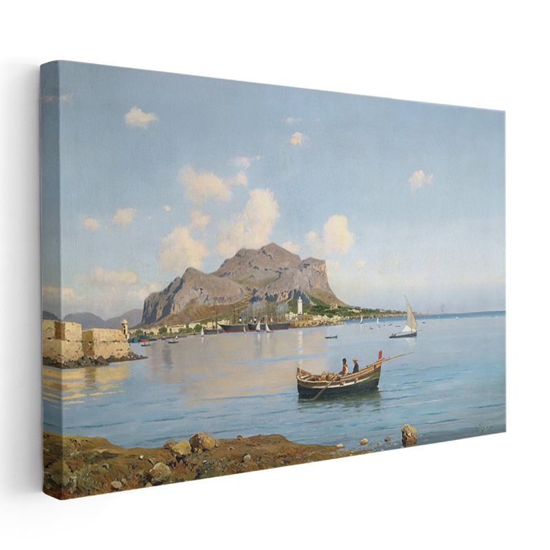 Alessandro Magnasco - Palermo Körfezi Manzarası Kanvas Tablo