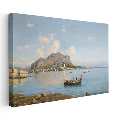 Alessandro Magnasco - Palermo Körfezi Manzarası Kanvas Tablo