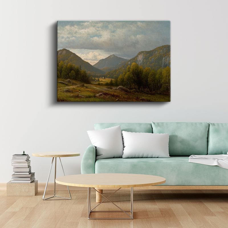 Albert Bierstadt - Dağ Vadisi Manzarası Kanvas Tablo