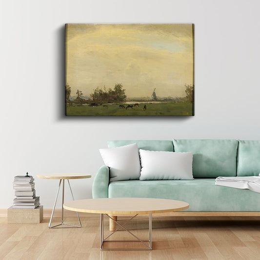 Willem Roelofs - Hollanda Kırsal Manzarası Kanvas Tablo