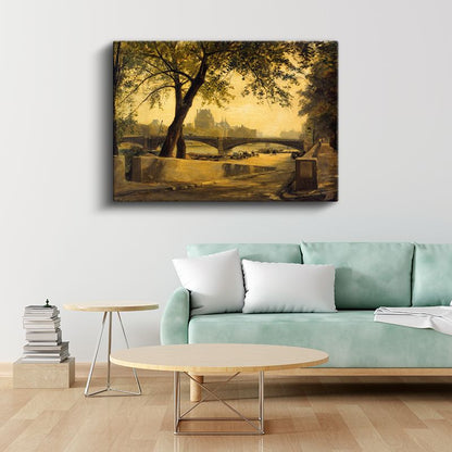 Albert Lebourg - Seine Nehri Manzarası Kanvas Tablo