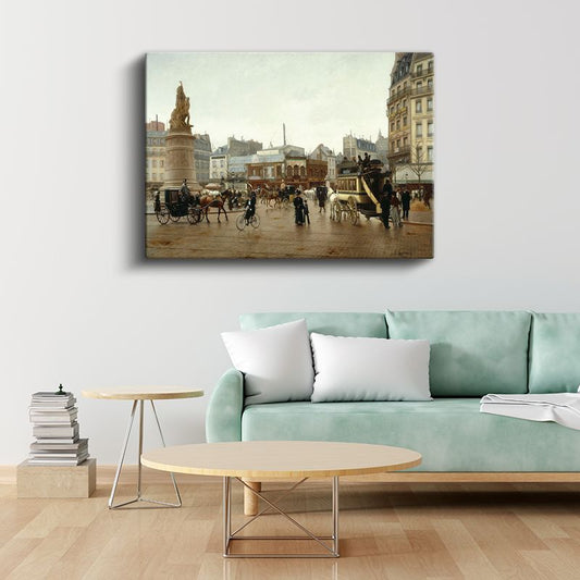 Luigi Loir - Paris Meydanı Kanvas Tablo