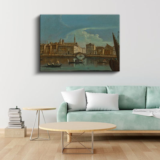 Canaletto - Venedik Kanalı Kanvas Tablo