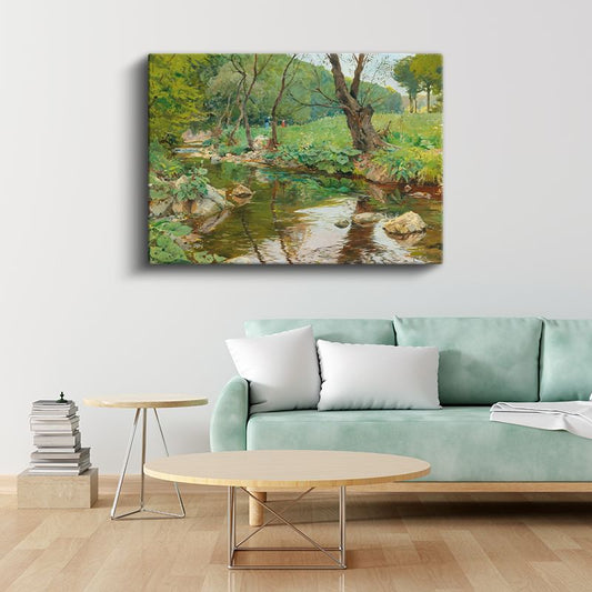 Emile Claus - Orman Deresi Kanvas Tablo