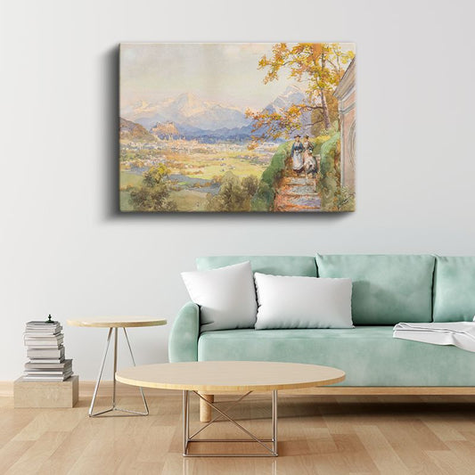 Edward Theodore Compton - Alp Manzarası Kanvas Tablo