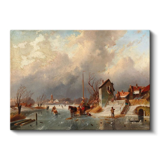 Charles Leickert - Kış Manzarası Kanvas Tablo