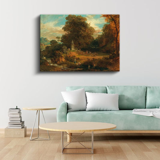 Thomas Gainsborough - Sonbahar Manzarası Kanvas Tablo