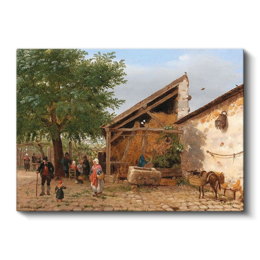 Ludwig Munthe - Köy Çeşmesi Kanvas Tablo