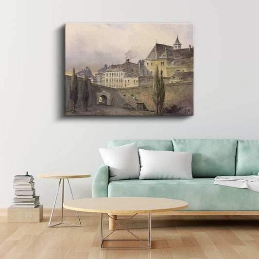 Rudolf von Alt - Viyana Şehir Manzarası Kanvas Tablo