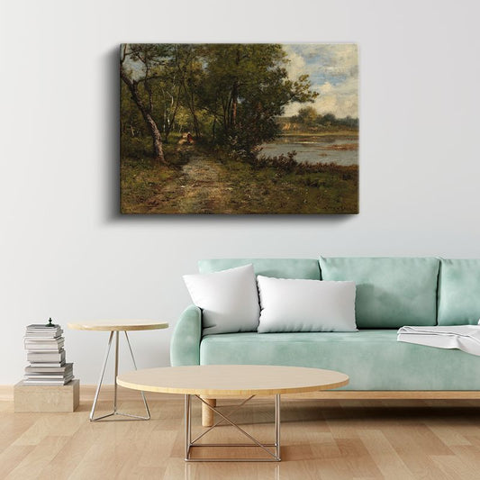 Leon Richet - Orman Patikası Kanvas Tablo