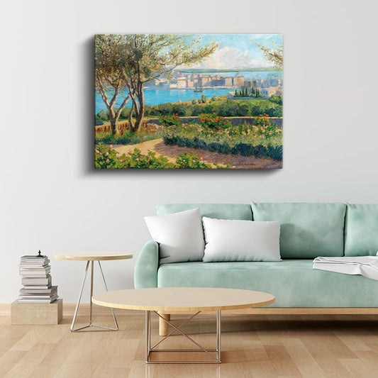Paul Signac - Akdeniz Bahçesi Kanvas Tablo