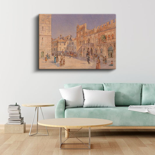 Antonietta Brandeis - Venedik Meydanı Kanvas Tablo