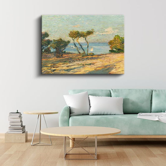 Claude Monet - Akdeniz Kıyısı Manzarası Kanvas Tablo