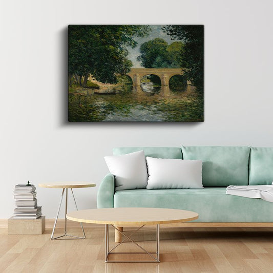 Claude Monet - Nehir Üzerindeki Köprü Kanvas Tablo